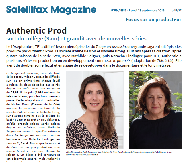 Besson Aline Authentic Prod (Aline Besson et Isabelle Drong) : focus sur un ...