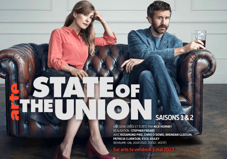 Rosamund Pike and Chris O'Dowd in "State of the Union".