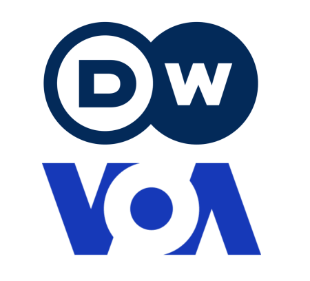 Deutsche Welle & Voice of America logos