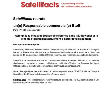 Offre d'emploi Satellifacts