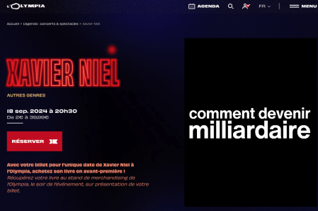 Xavier Niel à l'Olympia