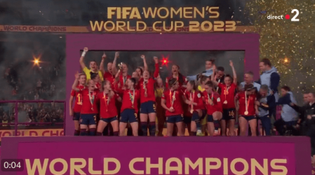 L'équipe d'Espagne victorieuse