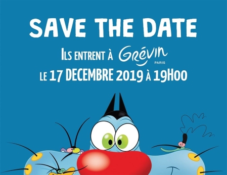 Oggy et les cafards Grévin save the date