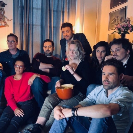 Augustin Trapenard, entouré de ses chroniqueurs 