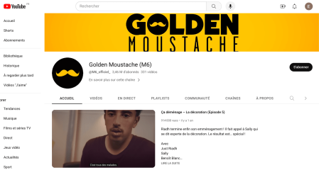Chaîne YouTube Golden Moustache - photo