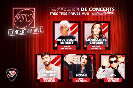 La programmation des Concerts très très privés de RTL2