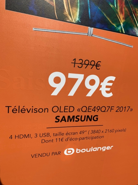 OLED Samsung BHV octobre 2018