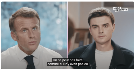 Emmanuel Macron et Hugo Travers