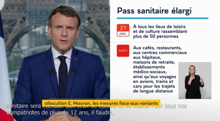 Emmanuel Macron le lundi 12 juillet.