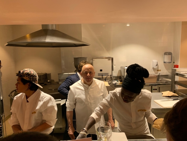 Le chef Thierry Marx, lors de l'inauguration people de son restaurant Marxito