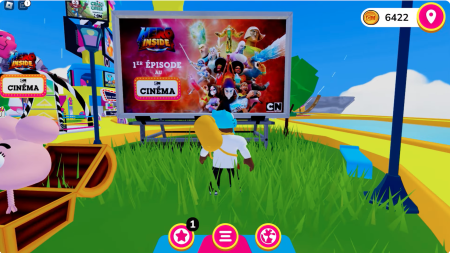 Projection virtuelle dans "Cartoon Network Game On !" sur Roblox.