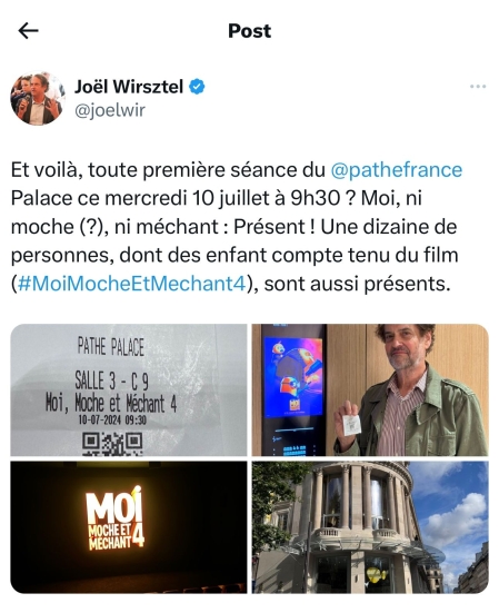 Post JW Première séance Pathé Palace