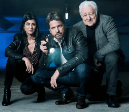 Negar Haeri, Arnaud Poivre d'Arvor et Jean-Marc Bloch, présentateurs de "Non élucidé" sur RMC Story