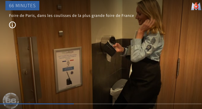 De la pub pour bbb La Brosse dans les toilettes de la Foire de Paris : malin !