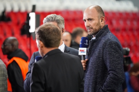 Christophe DUGARRY of RMC SPORTduring the UEFA Champions League match between Paris Saint Germain and Real Madrid at Parc des Princes on September 18, 2019 in Paris, France. (Photo by Pierre Costabadie/Icon Sport)