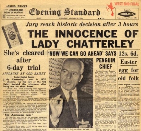 Une d'un journal Anglais sur  L'Amant de Lady Chatterley