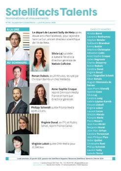 Couverture de Satellifacts Talents 178 du Lundi 19 janvier 2026